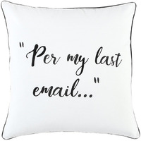 White 20"" X 20"" Poly Filled Pillow