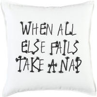 Black And White Take A Nap Throw Pillow