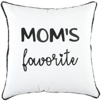 Black And White Moms Favorite Modern Throw Pillow