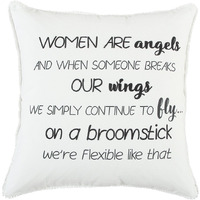 Black And White Women Are Angels Throw Pillow