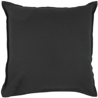 Black Solid Light Textured Modern Throw Pillow