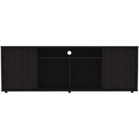 Black Tv Stand Media Center With Two Cabinets