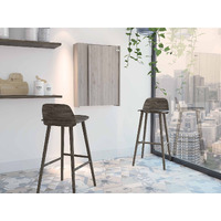Modern Gray Retractable Desk Or Bar Cabinet