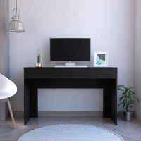 Clio Black Computer Desk With Two Drawers