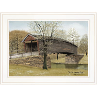 The Old Humpback Bridge 1 White Framed Print Wall Art