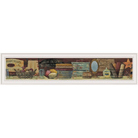 Country Bath Shelf 2 White Framed Print Wall Art