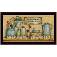 Country Kitchen 2 Black Framed Print Wall Art