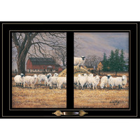 Wool Gathering 3 Black Framed Print Wall Art