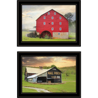 Set Of Two Mail Pouch Barn And Mill 2 Black Framed Print Wall Art