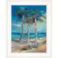Threes Company 3 White Framed Print Wall Art