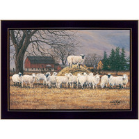Wool Gathering 1 Black Framed Print Wall Art