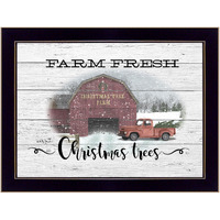 Farm Fresh Christmas Trees 1 Black Framed Print Wall Art