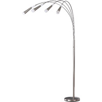 72"" Nickel Four Lights Led Arc Floor Lamp