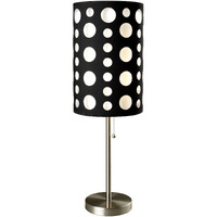 33"" Black Metal Novelty Black And White Drum Shade