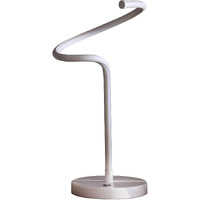 18"" White Curvy Spiral Led Table Lamp