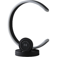 13"" Black Contempo Shape Led  With Usb Desk Or Table Lamp