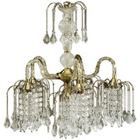 Two Tier Crystal And Brass Hanging Chandelier Light
