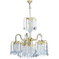 Two Tier Crystal And Gold Hanging Chandelier Light