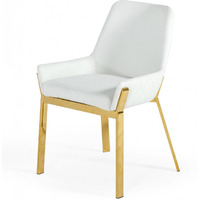 White Gold Dining Chair