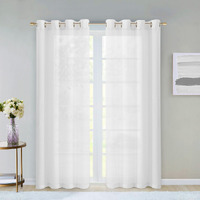 Set Of Two 84""  White Solid Modern Window Panels