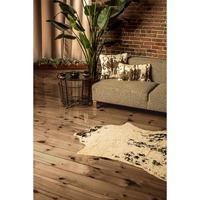 4'X 5' Off White Black And Gold Faux Cowhide Non Skid Area Rug