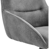 41"" Charcoal Microfiber And Black Iron Bar Height Chair