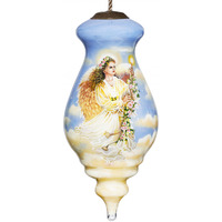 Angel Divine Hand Painted Mouth Blown Glass Ornament