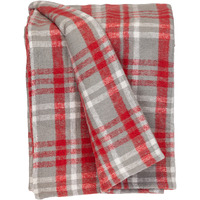 Parkland Collection Transitional Plaid Red Rectangle 50"" X 65"" Throw