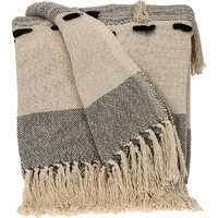 Parkland Collection Transitional Vereigated Gray Rectangle 50"" X 60"" Throw