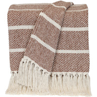 Parkland Collection Transitional Stripe Rust Rectangle 50"" X 60"" Throw