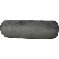 8"" X 20"" Gray Bolster Zippered Microsuede Solid Color Bolster Pillow