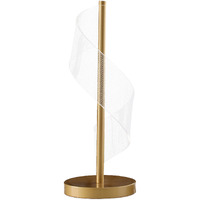 19"" Gold Modern Swirl Metal And  Acrylic Led Table Lamp