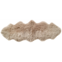 2' X 6' Platinum New Zealand Lambs Wool Handmade Area Rug