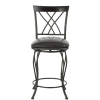Set Of Two 38"" Brown Small Bar Chairs