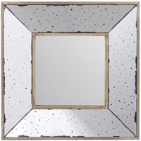 12"" Square Wall Mounted Vintage Style Glass Frame Accent Mirror