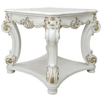 26"" Antique Pearl Manufactured Wood Square End Table