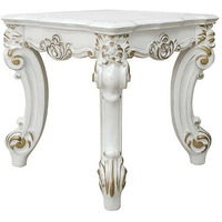 26"" Antique Pearl Manufactured Wood Square End Table