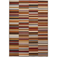 2' X 3' Taupe Striped Stain Resistant Non Skid Indoor Outdoor Area Rug