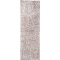 8' Beige Shag Stain Resistant Runner Rug