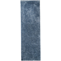 8' Blue Shag Stain Resistant Runner Rug