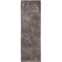8' Taupe Tufted Handmade Stain Resistant Runner Rug