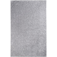 5' X 8' Silver Shag Stain Resistant Area Rug