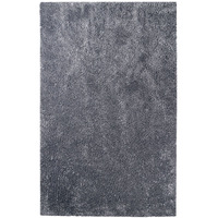 8' X 10' Grey Shag Stain Resistant Area Rug