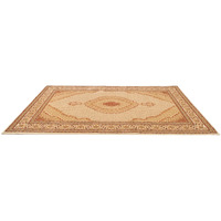 3' X 8' Cream Oriental Power Loom Stain Resistant Area Rug