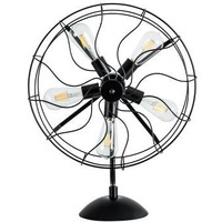 24"" Black Industrial Fan Design Metal Table Lamp