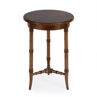 26"" Brown Manufactured Wood Round End Table