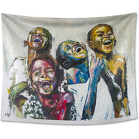 59"" X 59"" Happy Kids Tapestry Wall Art