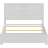 White Solid Wood Queen Bed Frame