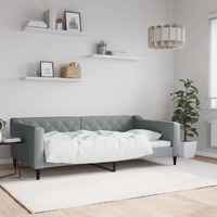 Vidaxl Day Bed Light Gray 39.4""X74.8"" Fabric