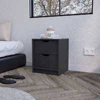 Nightstand Gandu  Two Drawers  Black Wengue Finish(D0102Hge1Du)